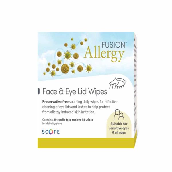 Fusion Allergy Face & Eye Lid Wipes