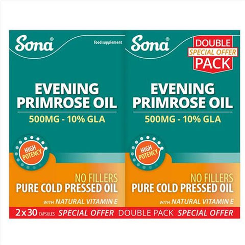 Sona Evening Primrose Oil Capsules 500mg 2x30 Pack