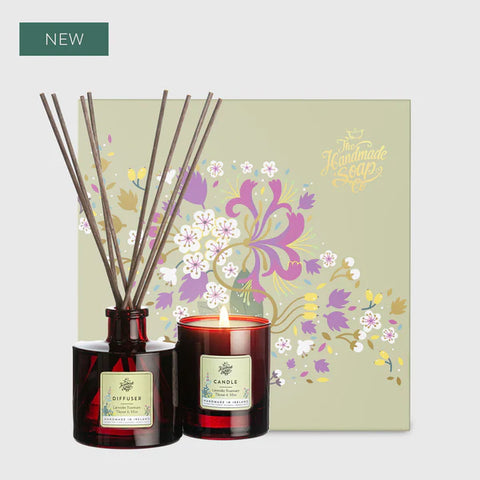 CANDLE & DIFFUSER GIFT SET - LAVENDER, ROSEMARY, THYME & MINT