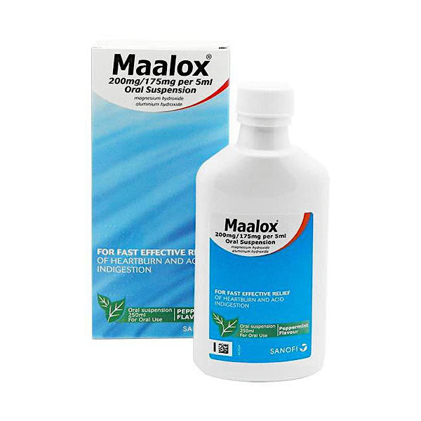 Maalox Suspension 250ml Bottle