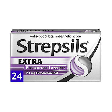 Strepsils Extra Blackcurrent Lozenge 24 Pack