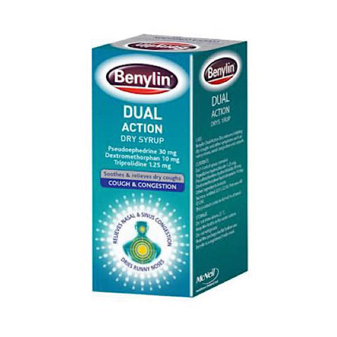 Benylin Dual Action Dry Cough Syrup 100ml