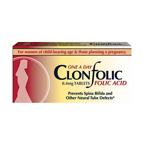 Clonfolic 0.4Mg Folic Acid Tablets 98 Pack