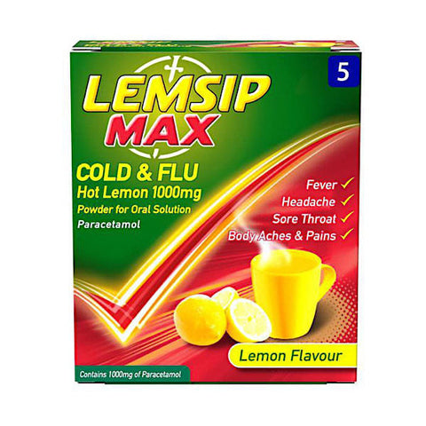 Lemsip Max Cold & Flu Lemon 5 Pack