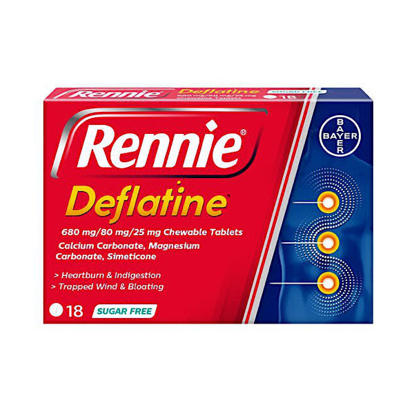 Rennie Deflatine Tablets 18 Pack