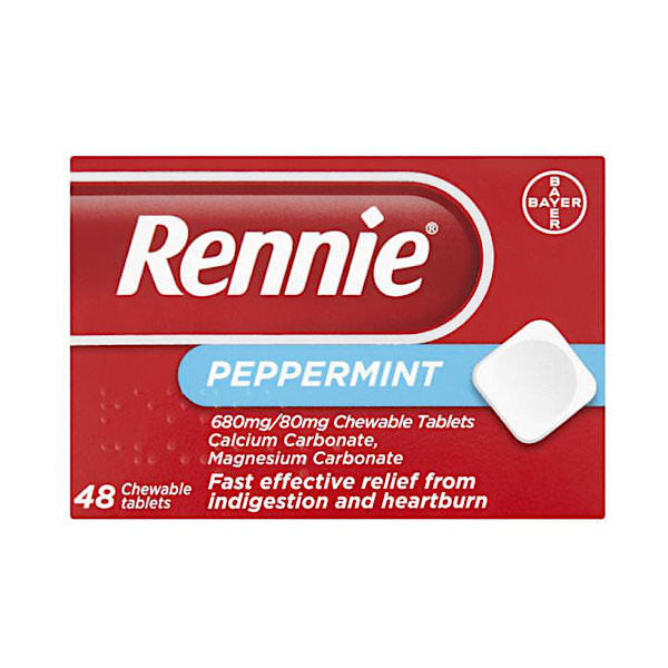 Rennie Tablets Peppermint 48 Pack