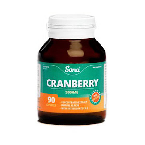 Sona Cranberry with Vitamin C Capsules 90 Pack
