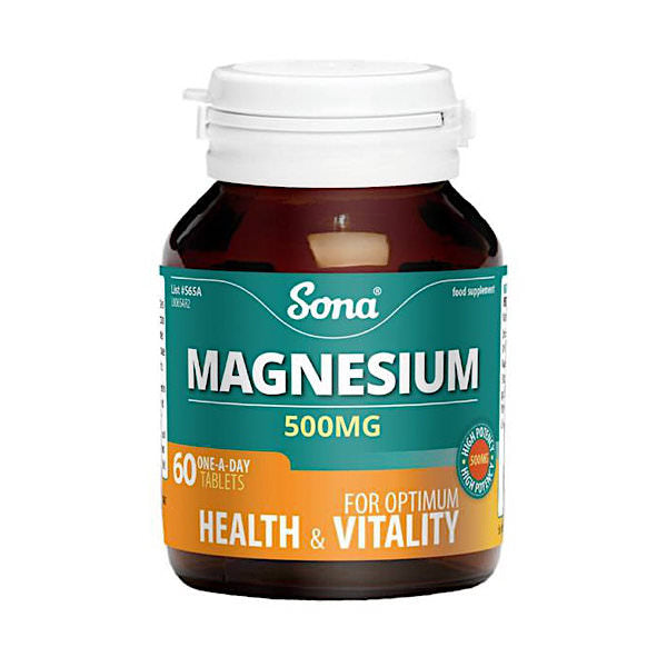 Sona Magnesium Tablets 500mg 60 Pack