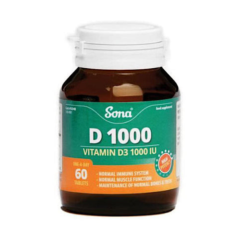 Sona Vitamin D1000 Tablets 60 Pack