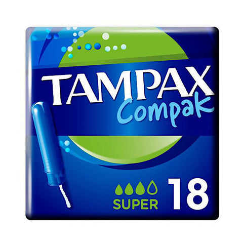 Tampax Compak Tampons 18 Pack Super