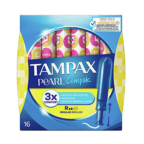 Tampax Pearl Compak Tampons 18 Pack Regular