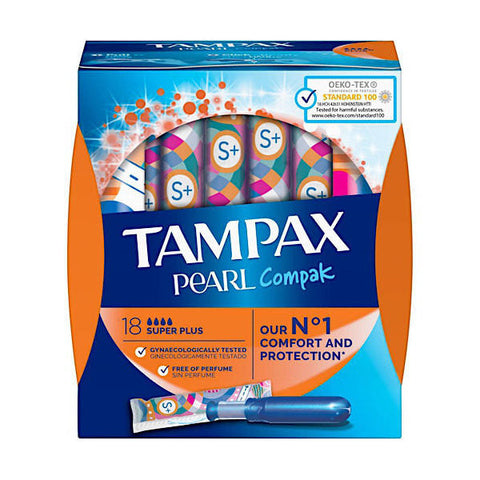 Tampax Pearl Compak Tampons 18 Pack Super Plus