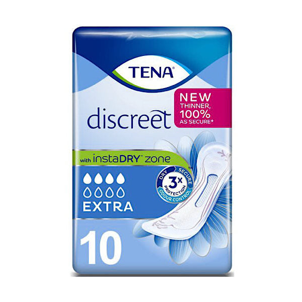 Discreet Pack Tena Discreet Extra 10 Pack – Pure Pharmacy Ireland