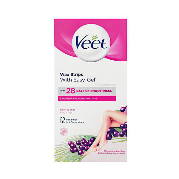 Veet Body & Legs Wax Strips 20 Pack Normal