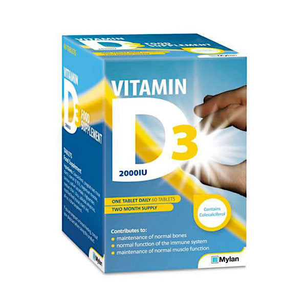 Vitamin D3 Mylan 2000iu 60 Tablets