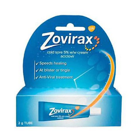 Zovirax Cold Sore Cream 5% Tube 2g